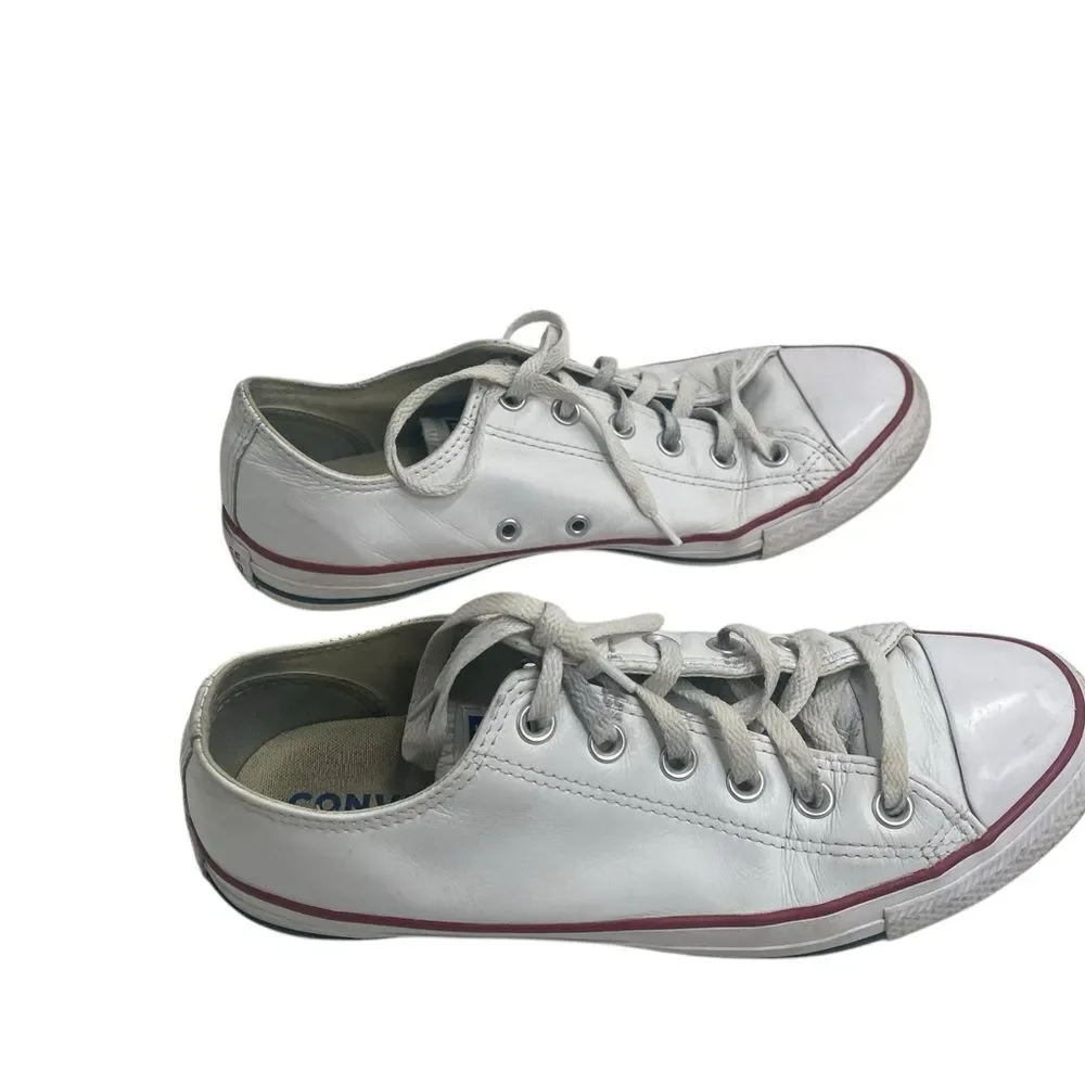 CONVERSE ALL STAR WHITE LEATHER SNEAKER MEN 7.5 WOMEN'S 9.5